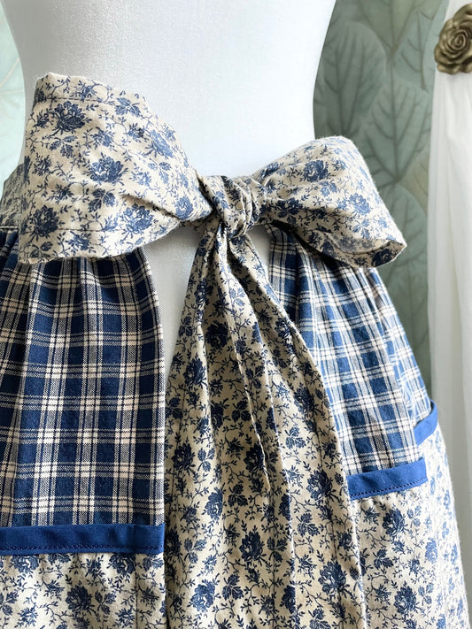 Navy Floral: Gatherer's Apron