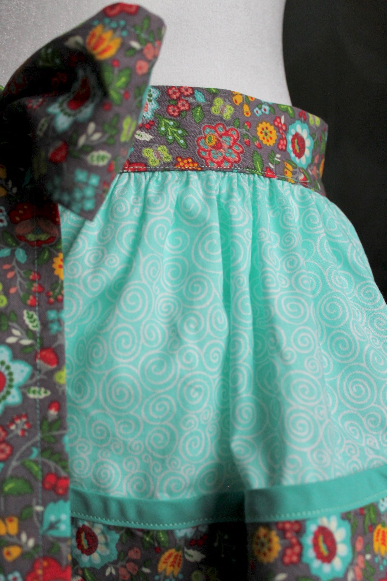 Aqua Floral: Gatherer's Apron