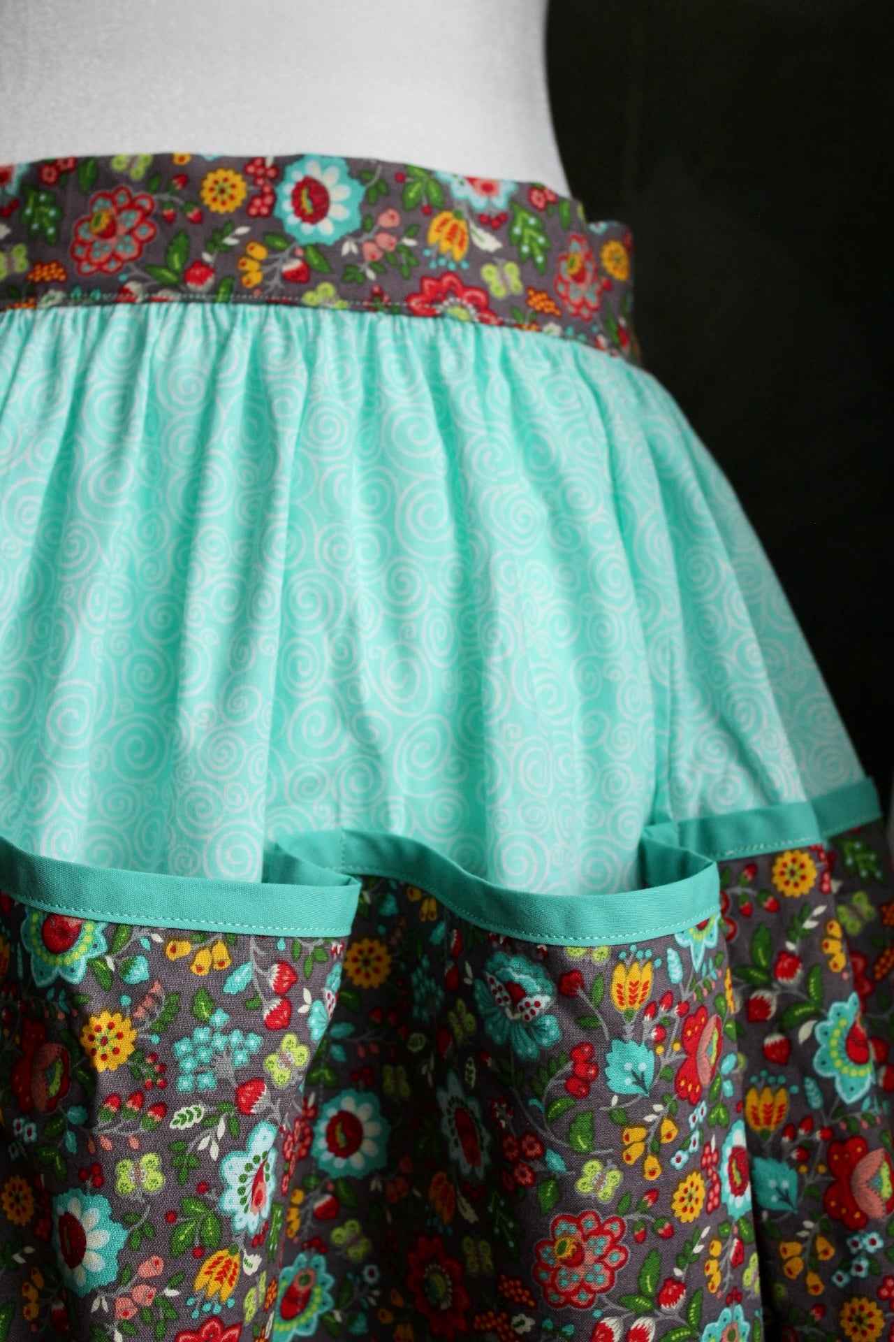 Aqua Floral: Gatherer's Apron